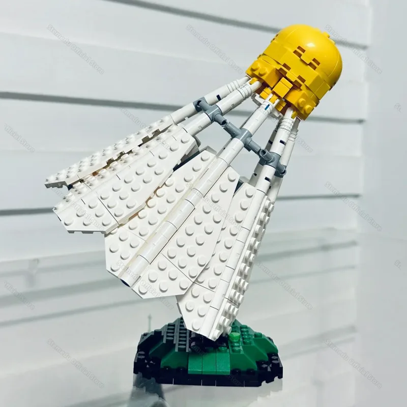 MOC الإبداعية ضخمة الريشة الطوب نموذج اللبنات لغز الجمعية الطوب الفني سلسلة رياضية ديكور الحلي لعبة هدية