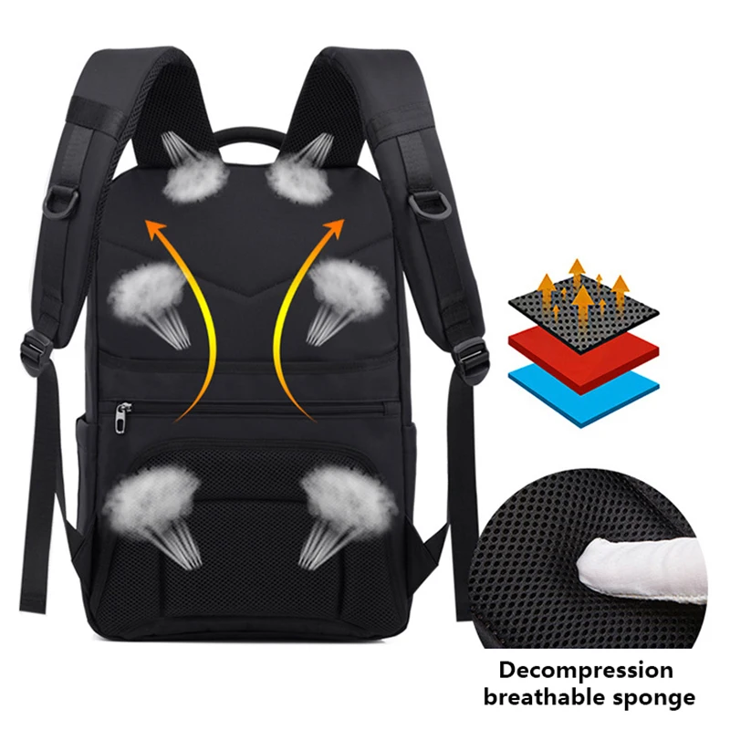 حقيبة ظهر مضادة للماء للأعمال للرجال شحن USB مقاس 15.6 بوصة حقائب ظهر للكمبيوتر المحمول ذات سعة كبيرة للسفر للرجال Mochila جديد #2