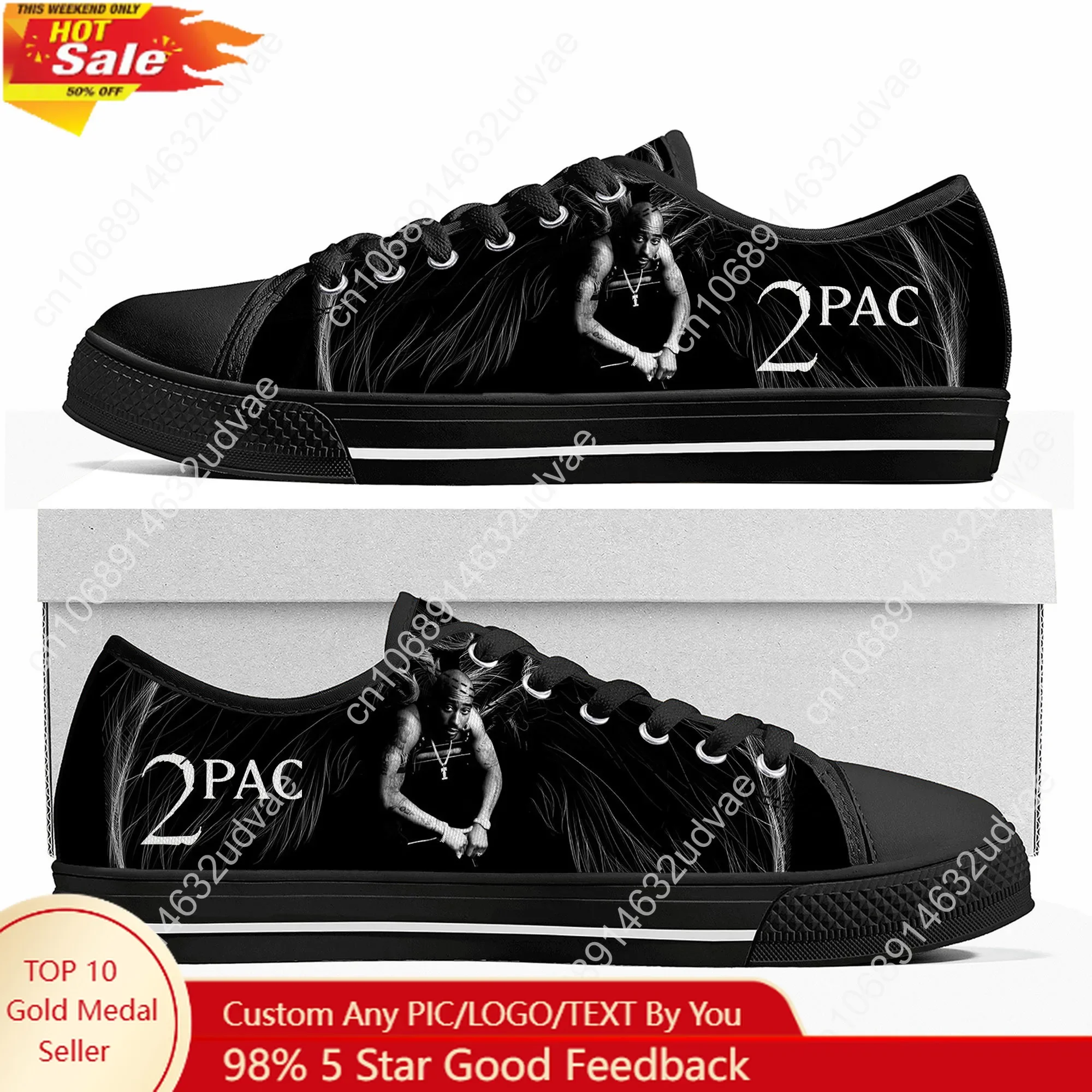 

2Pac Tupac All Eyez on MeLow Top Shoes Man Woman Teenager Canvas Casual Sneaker Sneakers Couple Footwear Custom Shoe Unisex