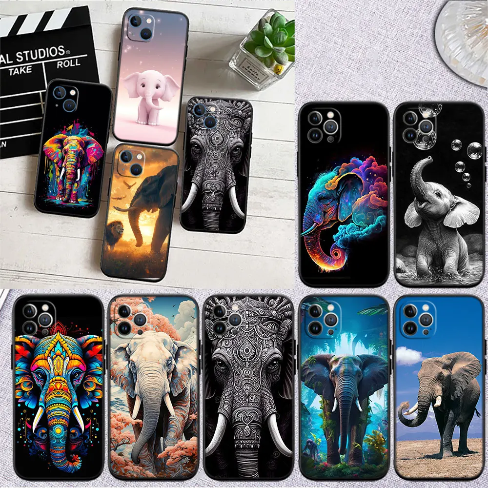 LO4 Animal Elephant Soft Shell Phone Case for Samsung Galaxy Note 10 20 S23 S24 S25 Ultra FE Plus Edge Lite A02S A35 A07 A17