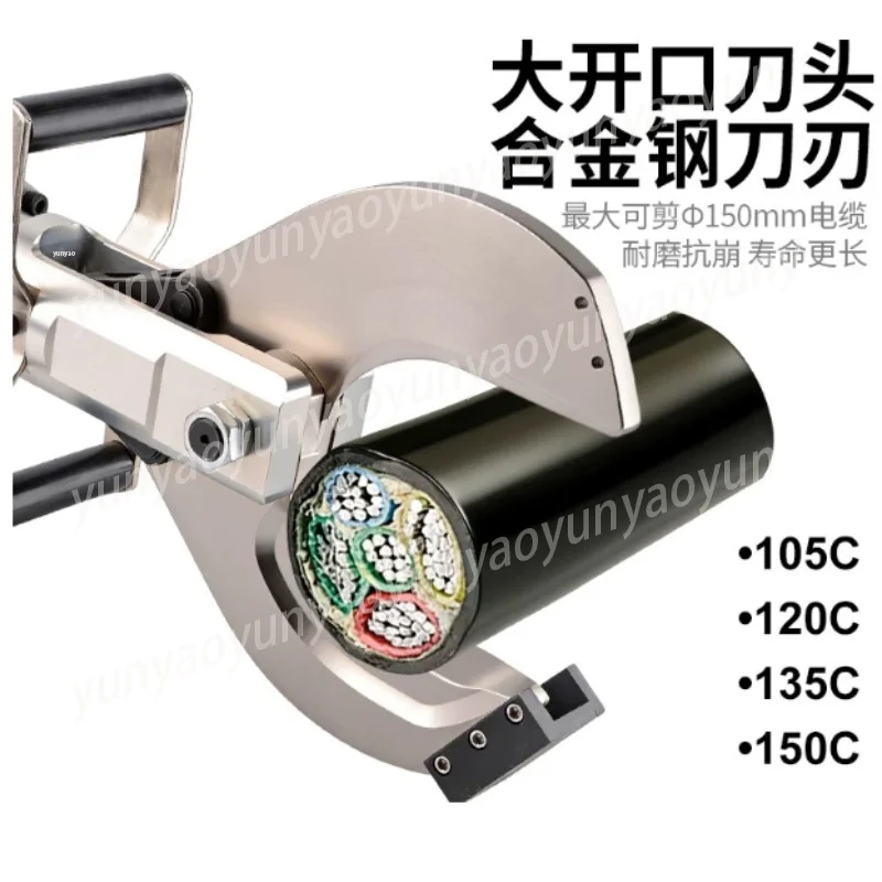 Battery Hydraulic Cable Cutter, Cordless Wire Scissors with Open Head, Portable for Electrician