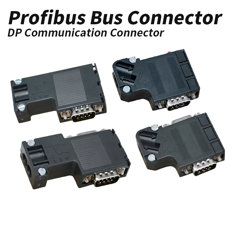 PROFIBUS BUS Connector 90°/35° DP Communication Connector with Terminating Resistor Suitable for Siemens 485 Plug 972-0BA12-0XA0