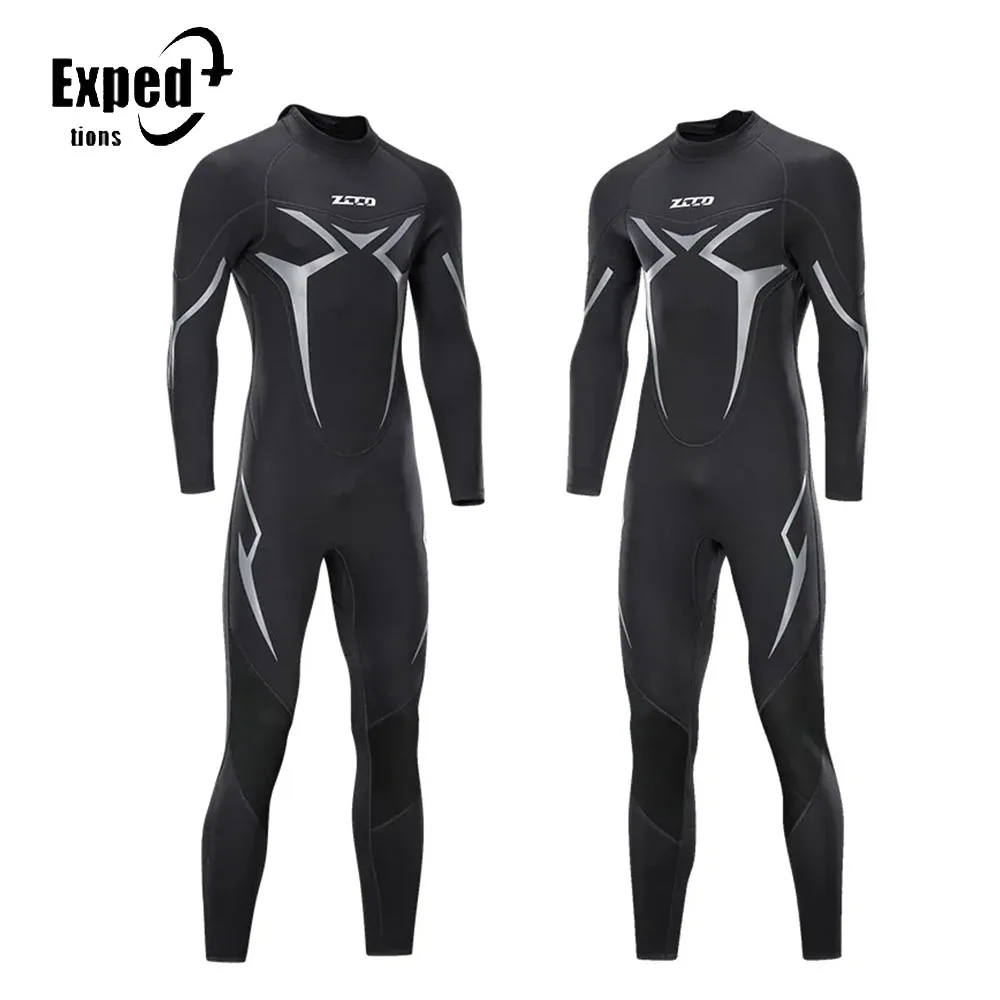 

3MM Neoprene Wetsuit Men Warm Super Elastic Cold-Proof Full Body Wetsuit Swimming Snorkeling Diving Surfing Suit