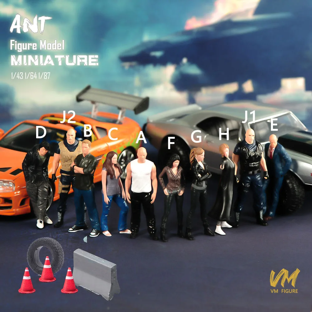 Miniature 1/18 1/24 1/43 1/64 1/87 Racing Characters Painted And Unpainted Figure Model Toys View Decoration Scene Props