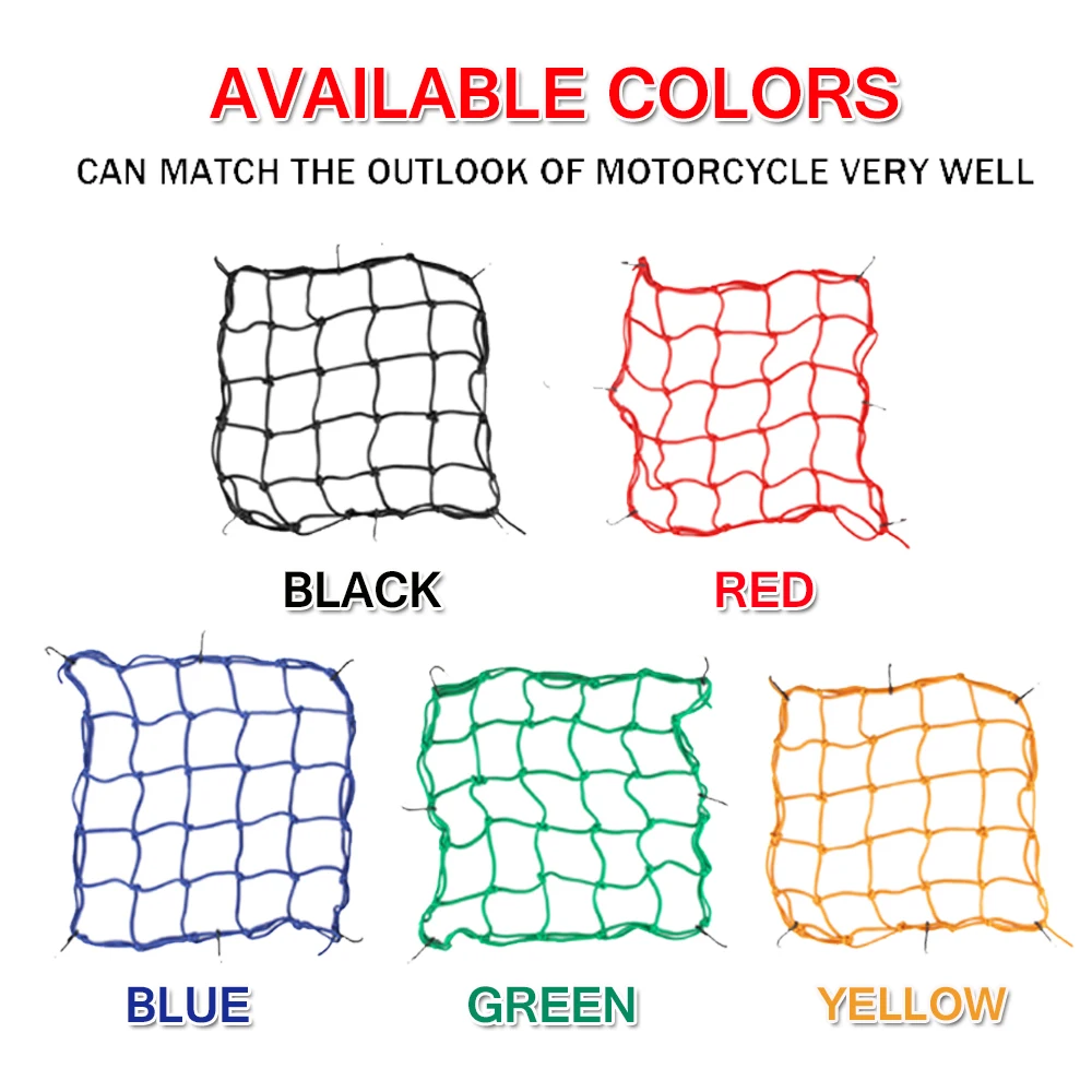 Universal 6 Hooks Motorcycle Fuel Tank Luggage Cargo Mesh Helmet Net For Yamaha Tenere 700 FZS 600 Xmax 250 For Kawasaki Z900 RS