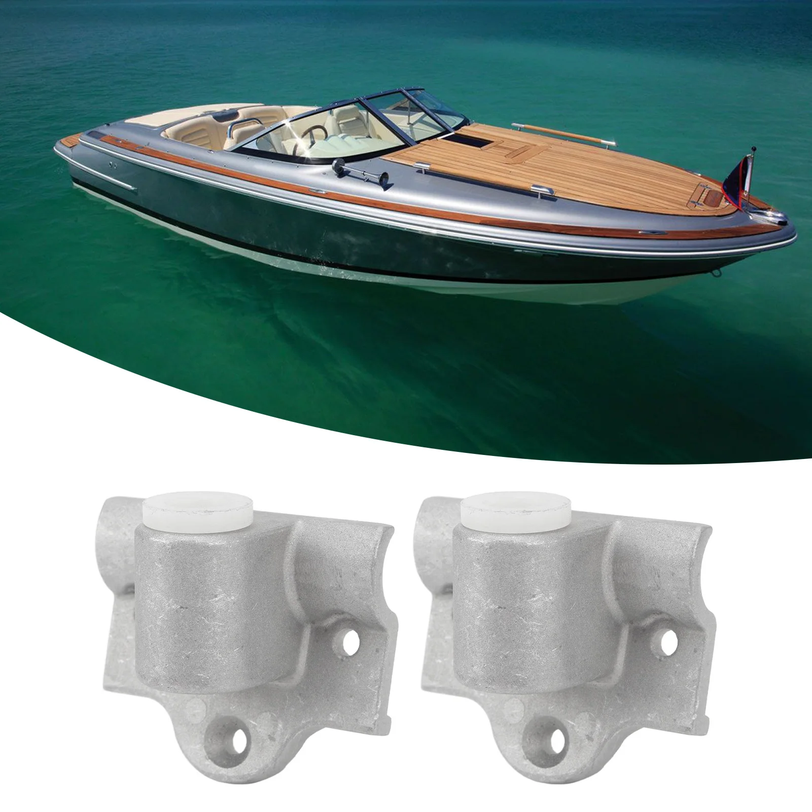 Boat Aluminum Oar Lock Socket Compact Aluminum Rowboat Oar Lock Socket Easy Installation Built In Nylon Bearings for Boat