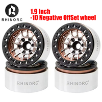 RhinoRC MOZA Negative Offset 1.9 Inch Aluminum Wheel Rims for 1/10 Scale RC Crawler Cars Axial SCX10 RR10 Wraith TRX4 TRX-6