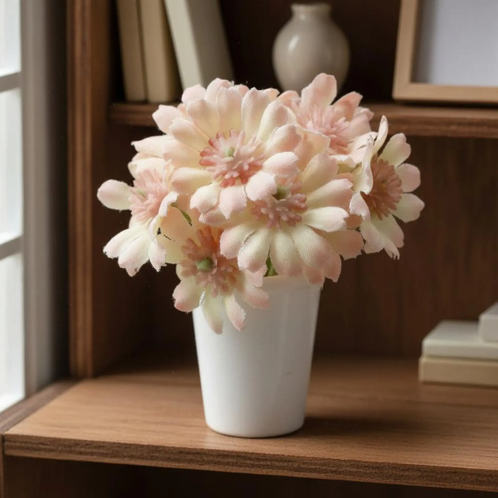 

Miniature Potted Flower Realistic Intricacy Tiny Flower Pot Model Dollhouse Accessory for Children