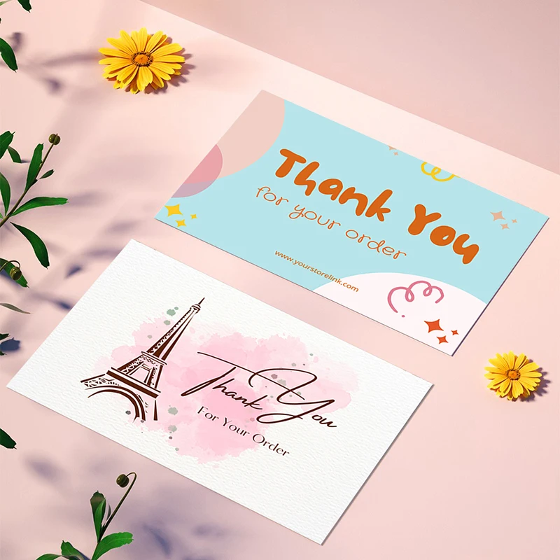 148x105mm Custom Business Thank You Insert Cards Customer For Your Order Packaging Parcel