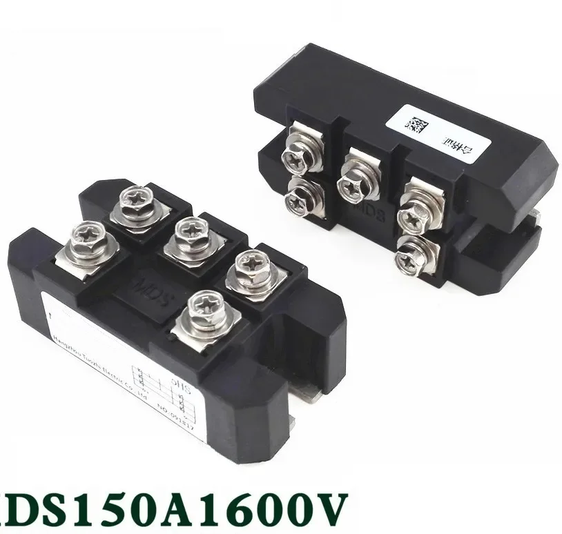 1 قطعة MDS150A 3-Phase ديود جسر المعدل 150A أمبير 1600 فولت النحاس 150 مئوية 80x40x33 مللي متر علبة معدنية ديود جسر التحكم