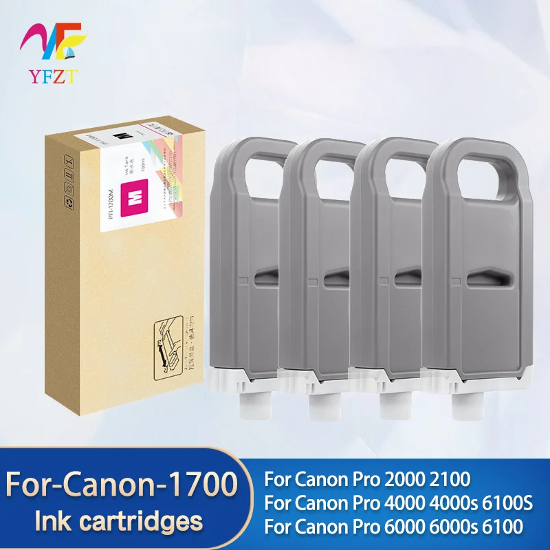 700ml For Canon PFI-1700 PFI1700 ink cartridge with chip Pigment ink For Canon Pro 2000 2100 4000 4000s 6000 6000s 6100 6100S