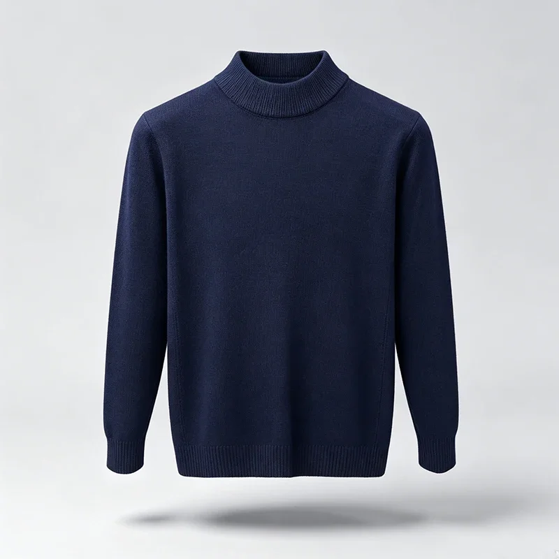 Mens Basic Crew Neck Knit Pullover Long Sleeve Ribbed Edge Design Comfort Stretchy Fabric For Travel Shopping And Daily Outfits