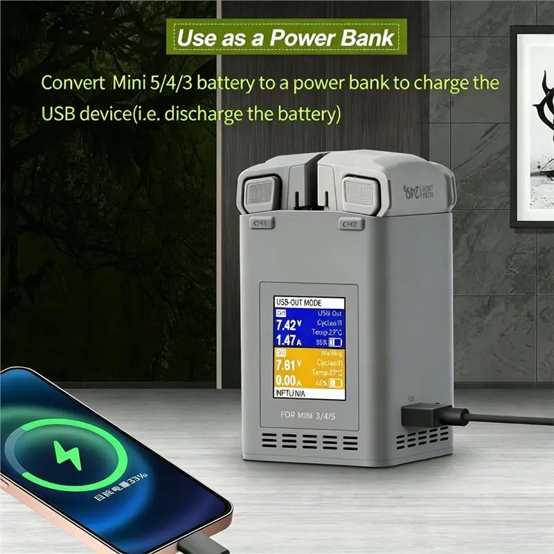 B03B-Multi-Battery Fast Charging Hub 100W Intelligent Battery For DJI Mini 5 Pro/Mini 4 Pro/Mini 3/3 Pro