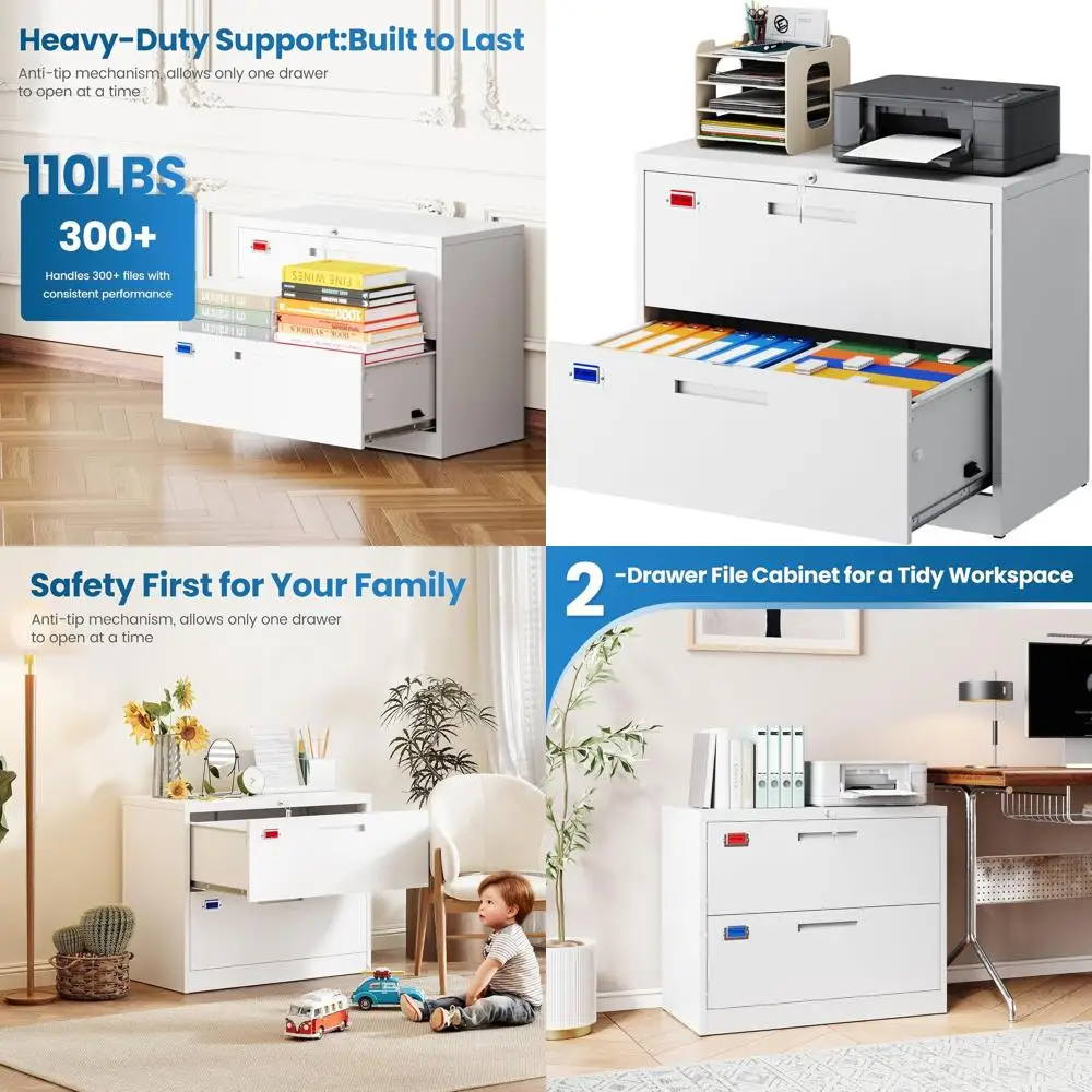 

Шкаф для документов с боковым хранением, запираемый, для подвесных папок, формат Legal/Letter A4, белый (требуется сборка)