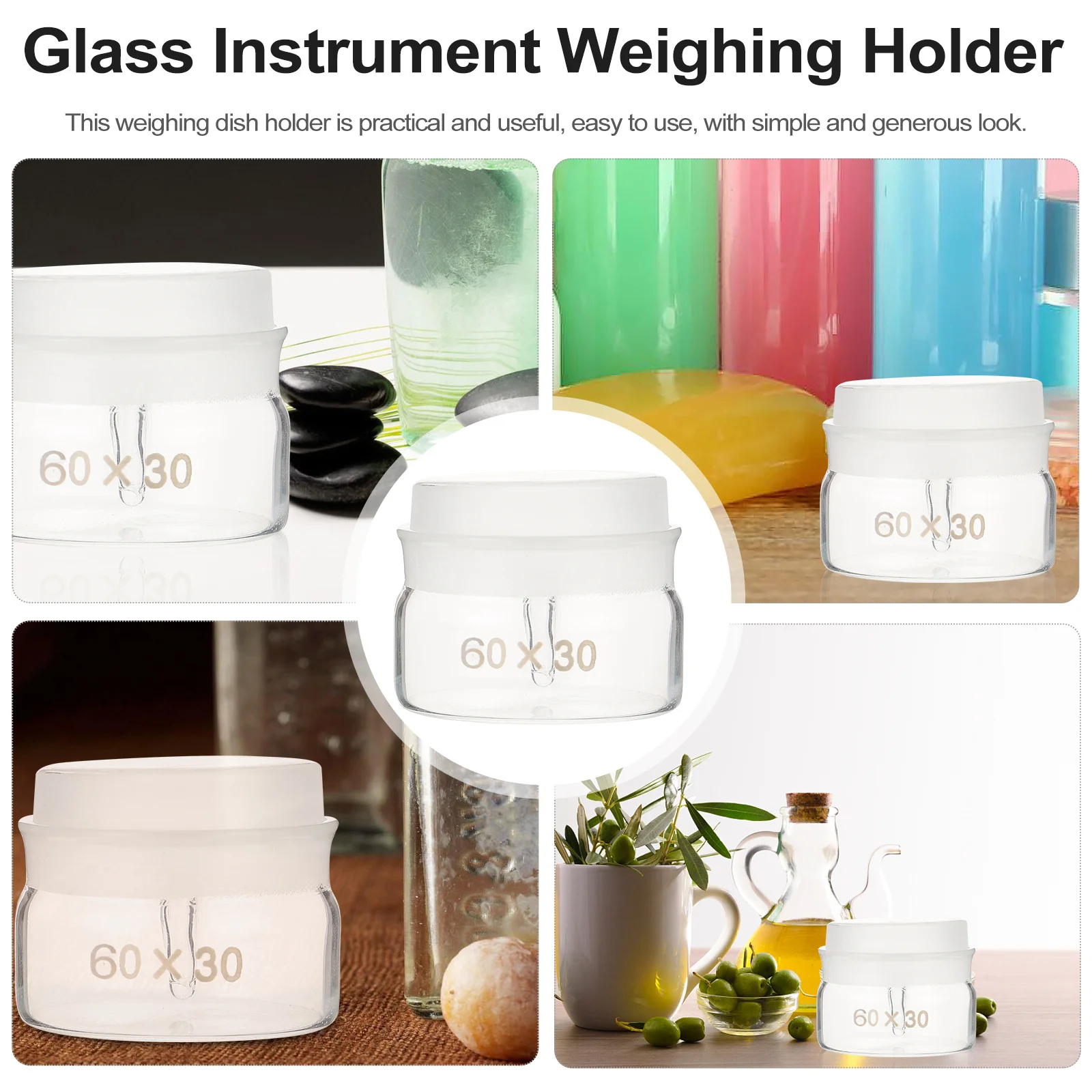 

2 Pcs Laboratory Flask Experiment Jars Tiny Bottles with Lids Chemistry Equipment