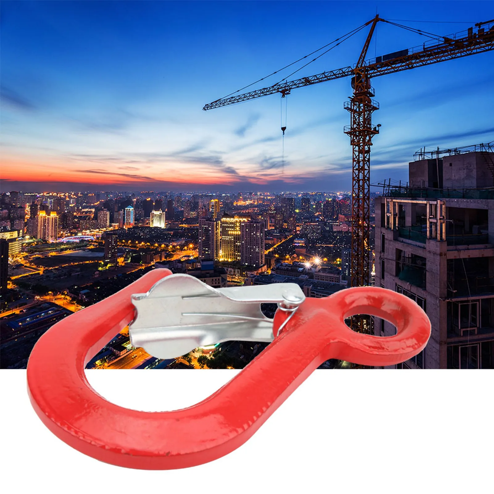 5000Lbs Lifting Hook with Latch Alloy Steel Crane Hoist Rigging Hook for Ship Construction  Lifting,Hook§Hoist,Hook§Crane,Hook