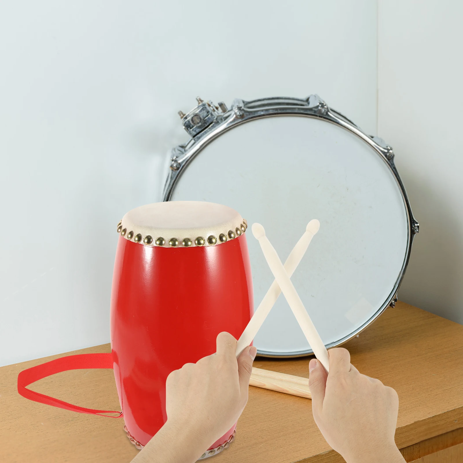 

12cm Waist Set Cowhide Traditional Percussion Instrument for Performance Retro Simple Percussion Instrument Supplies