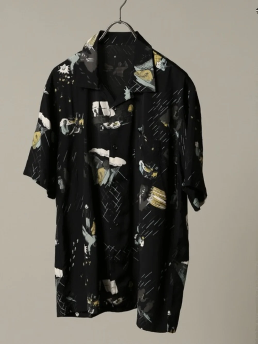 Japan cuba collar shirt cotton loose short sleeve shirt hawaiian thin porter