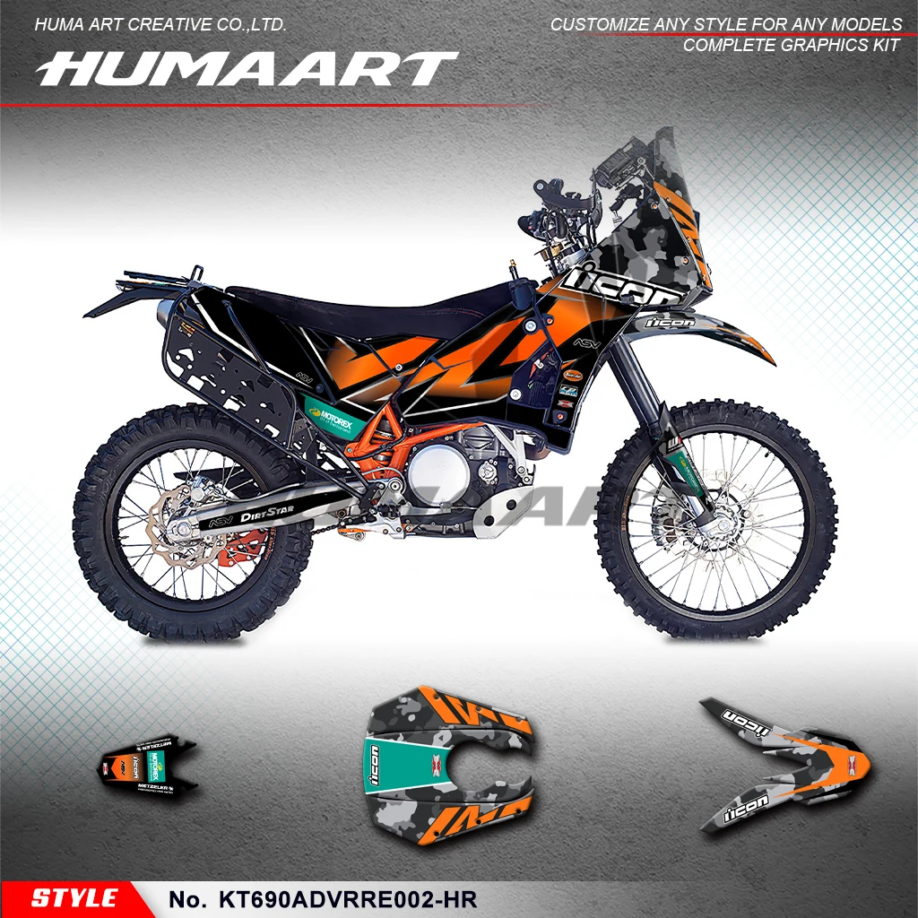 

Графические фоны Humaart для мотоцикла KTM RALLY RAID EVO2 690 ADV, KT690ADVRRE002-HR