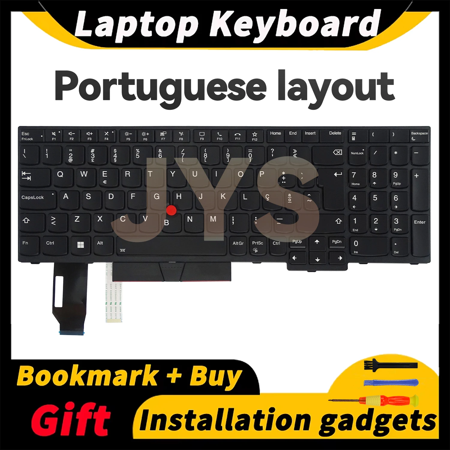 

Portuguese layout keyboards internal For Lenovo ThinkPad T15 Gen1 Gen2/P15S Gen1 Gen2 laptop keyboard with backlit 5N20V78925