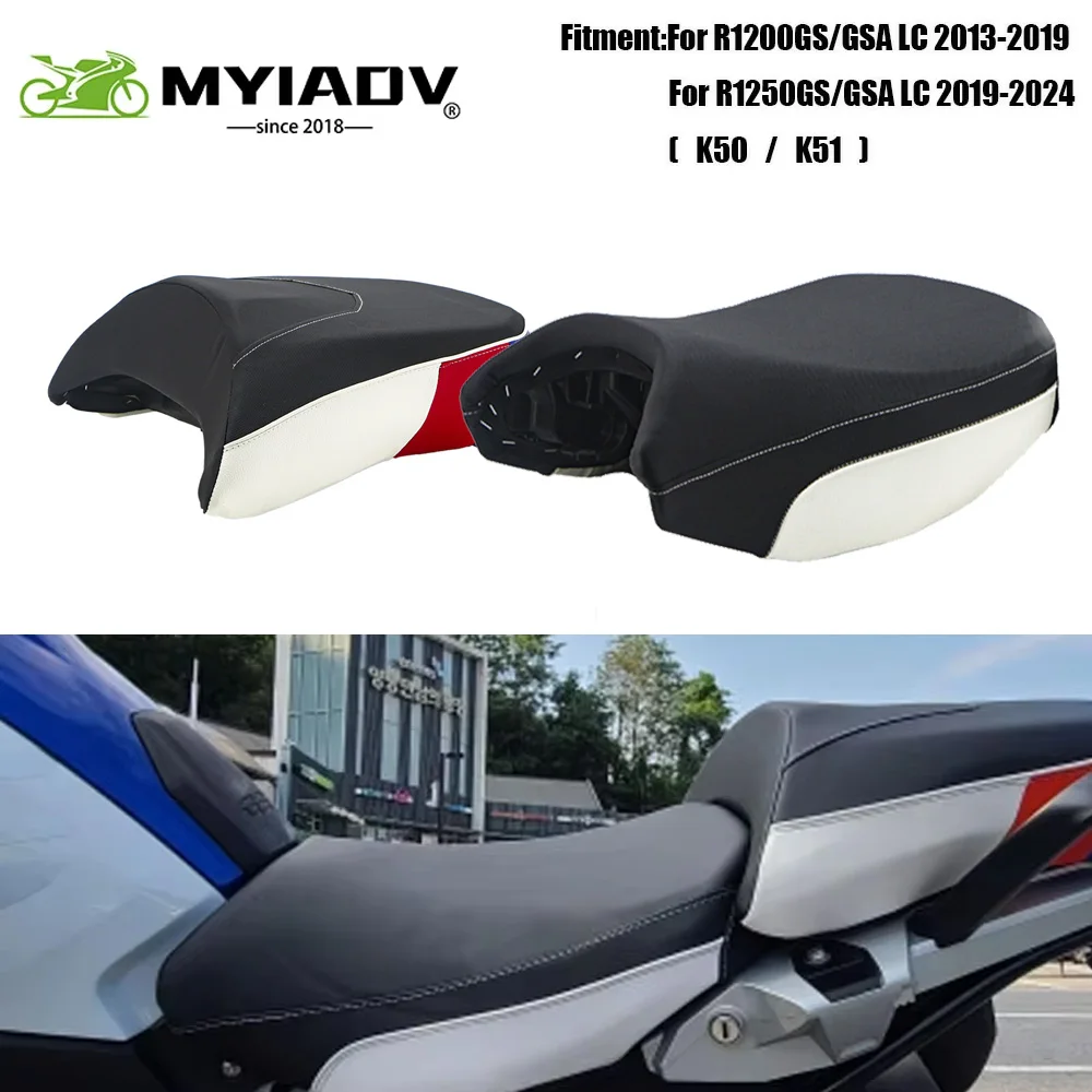Motorcycle Front Rear Seat Pillion Cushion For BMW R1200GS R1200 GS Adventure R1250GS R 1250GS GSA Passenger Saddle Seat Cover