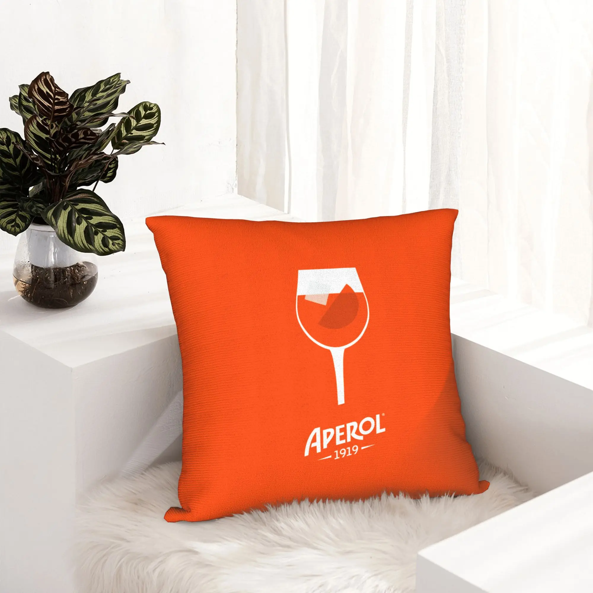 Aperols Spritz Print Pillow Covers Home Decoration Love Drinking Cocktail Nordic Cushion Cover Velvet Pillowcase