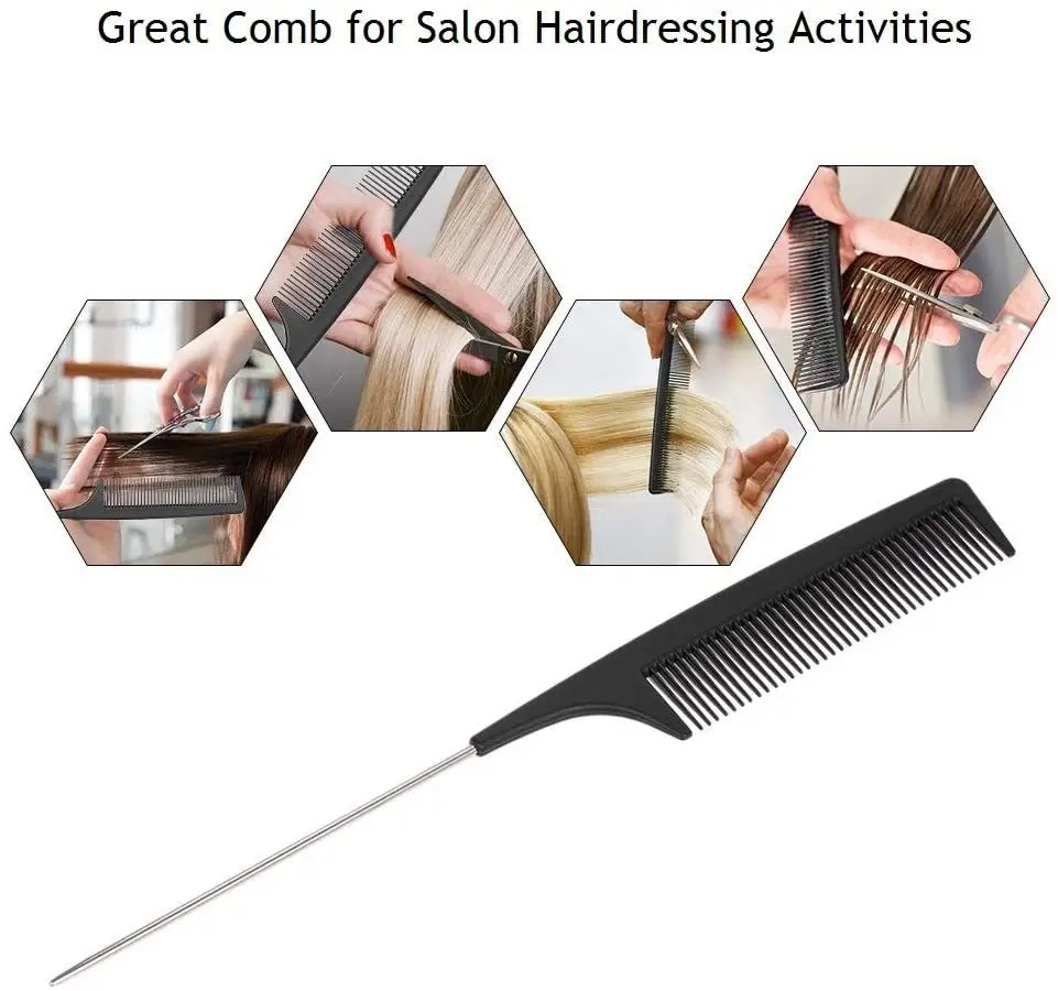 Pentes inoxidáveis Set para Hair Styling, Pintail Comb, Duckbill Hairpin, Barbeiro Provocando Parting, Cabeleireiro, 13pcs