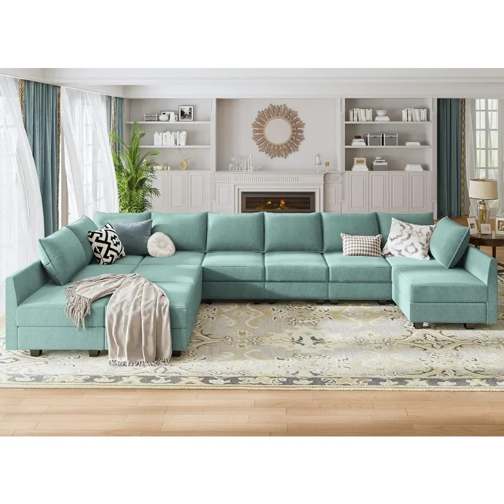 

Convertible U Shaped Modular Sofa Sectional Modular Couch with Chaise Oversized Sofas Sleeper Couch for Large Living Room, Sofa