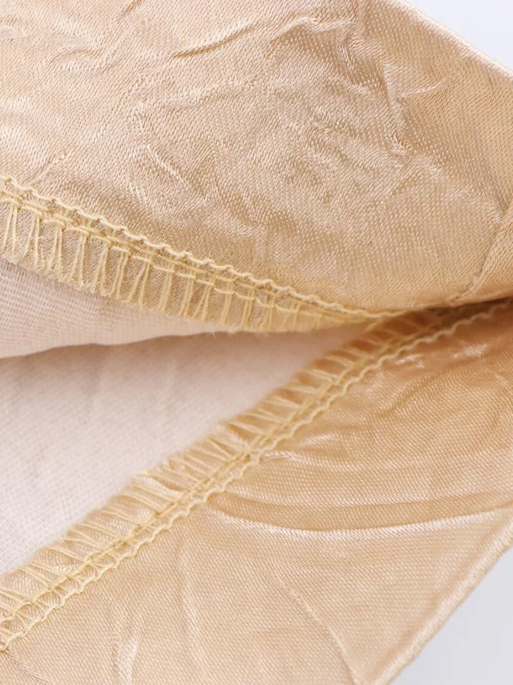 2025 เสื้อผ้าผู้หญิงใหม่สไตล์ยุโรปและอเมริกาจีบผลพื้นผิวสบายๆกางเกงเอวกลาง