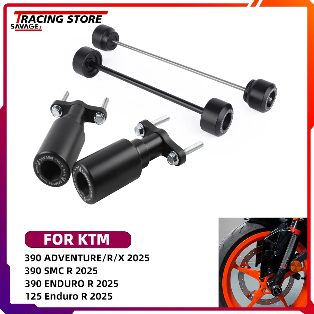 

Ось колеса мотоцикла 2025, вилка, слайдер, защита от столкновений для 125 390 Adventure/R/X SMC R Enduro R, ползунки рамы, защита