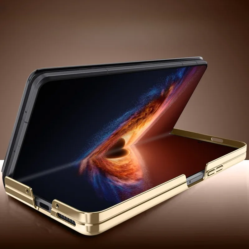 For Honor Magic V6 Case ELVEV Magnetic Luxury PU Leather Anti-fall with Rotatable Ring Stand  Folding Cover