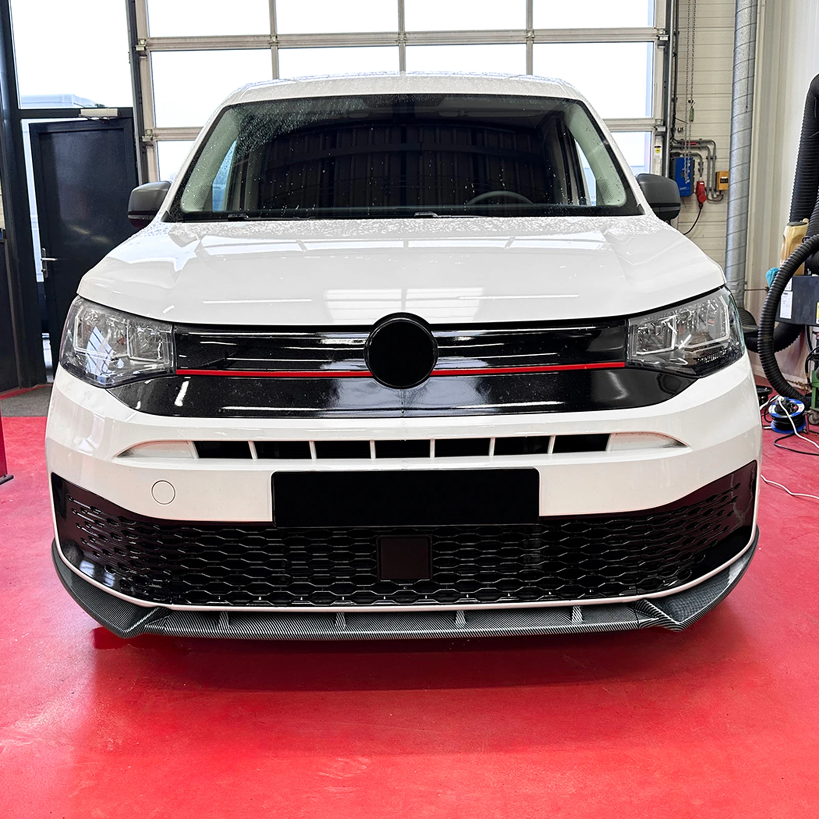 Car Front Bumper Spoiler Lip Lower Blade Splitter For Volkswagen VW Caddy MK4 2020 2021 2022 2023 2024 Under Lips Protection Kit view 6