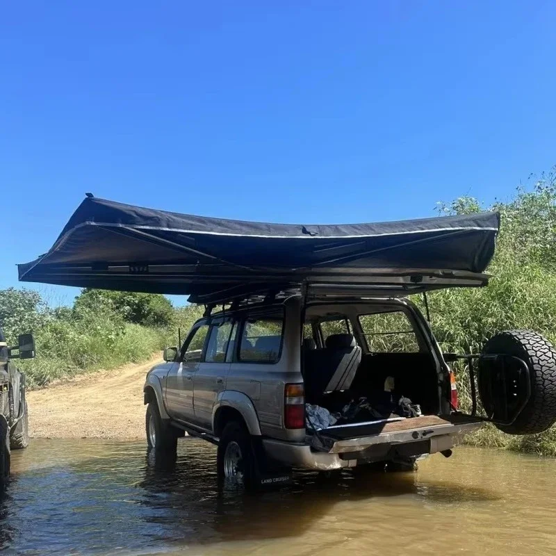 DrunkenXp Sun and Rain Shade 270 Degree Version 2.0m and 2.5m Radius Car Side Awning Free Standing Awning