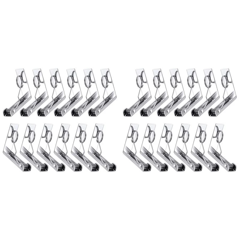 AB11-24X Tablecloth Clips Thickened High Elasticity Stainless Steel Table Cloth Cover Clamps For Home, Restaurants, Picnic