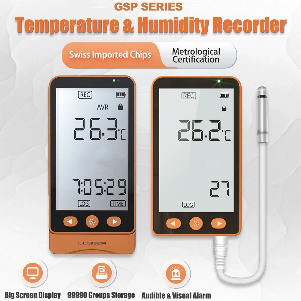 AIKESI GSP-70S Plug and Play Freight Temperature Recorder Mini Single Use USB Data Trace Temperature Loggers