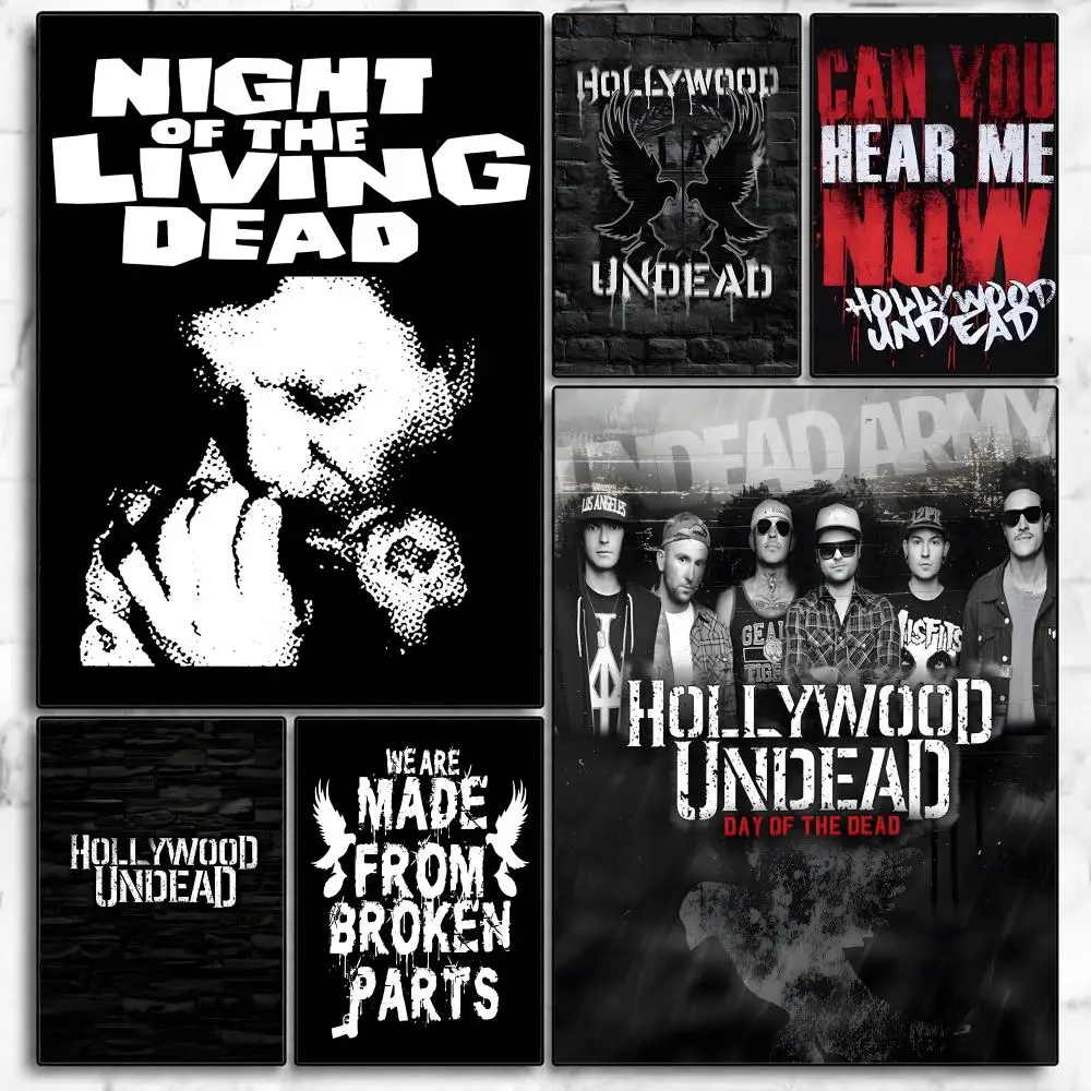 Singer Hollywood Undead Poster Poster Room Wall Art Decor Waterproof Stickers For Home Bar Bedroom Decoration