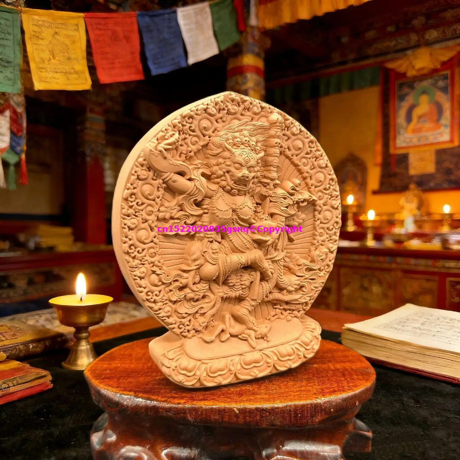 Prajna Buddha Vajravarahi Simhamukha Dakini clay buddha Handmade Holy tsha-tsha Buddhist temple lama monk worship 10cm