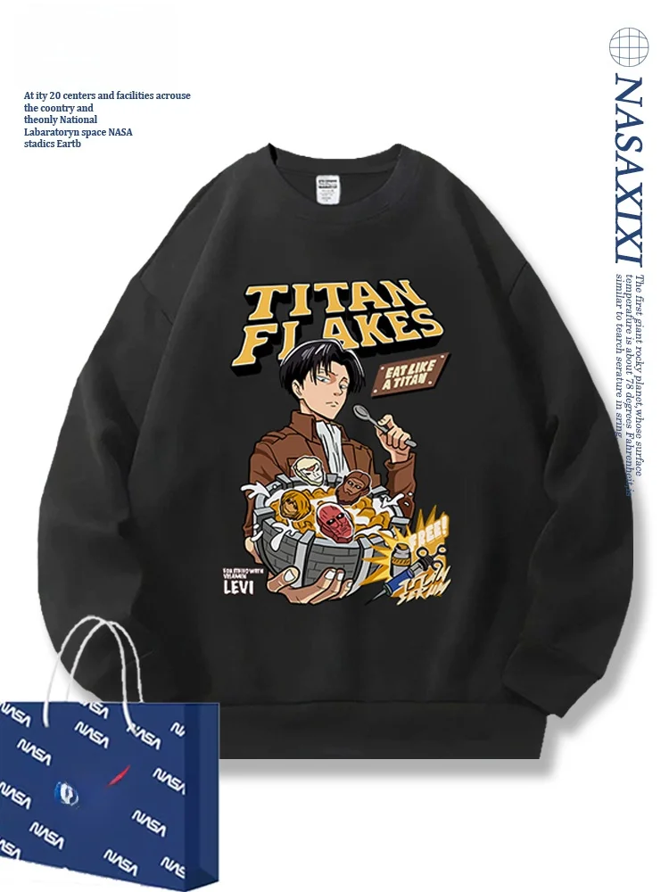 進撃の巨人-コラボ-メンズ-スウェットシャツ-秋冬-アウター-トレンド-ウィリー-ユニフォーム-プリント-コットン-ポリエステル-カジュアルウェア