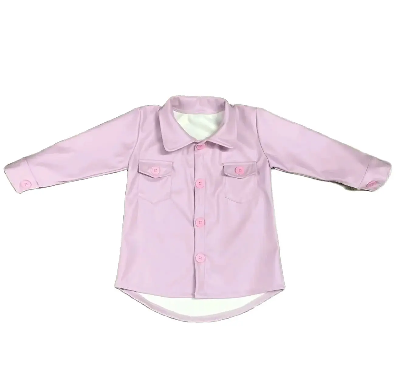 

Pink leather jacket Girls baby autumn coat sweater top jacket rainproof waterproof childrens clothing outdoor school wear