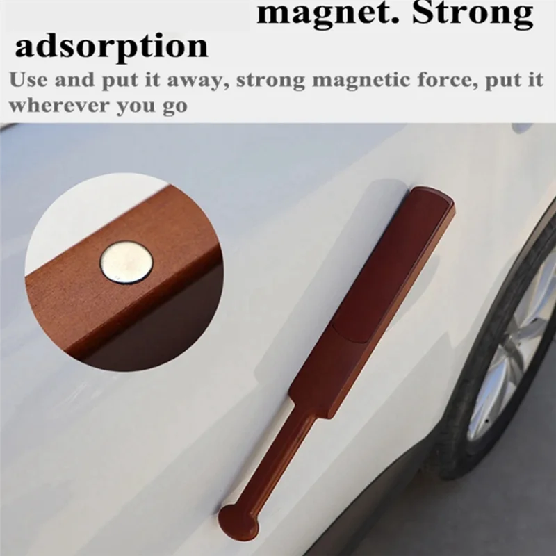 

AA81-2 PCS Sheet Metal Painting And Traceless Repair Of Body Sheet Metal Dents-Flat Hammer Dent Repair Tool-Free Brown PU Leathe