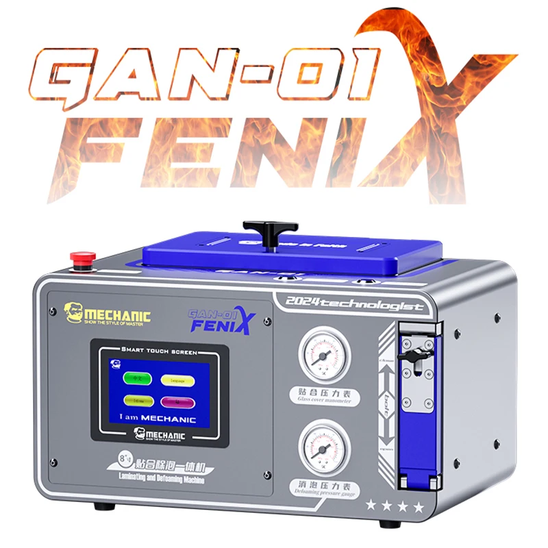 MECHANIC GAN-01 FENIX 8-inch 320W constant temperature curved surface direct bonding machine defoamer all-in-one machine