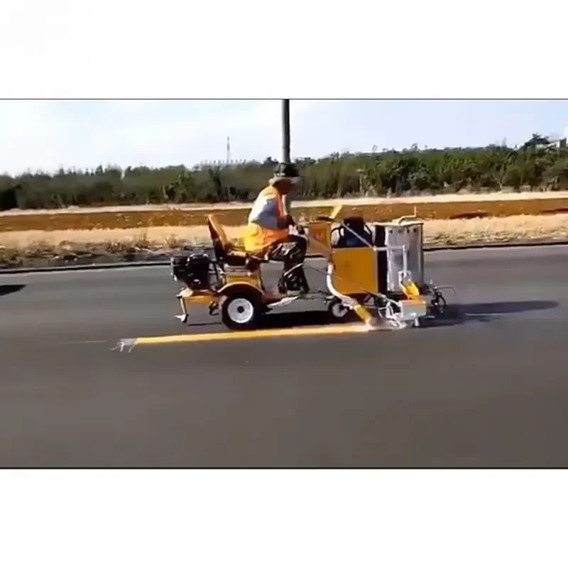 LXD Ride on Driving Type Manual Hand Push Zebra Stripes Pavement Lines Painting Road Marking Machine for Pavement Marking