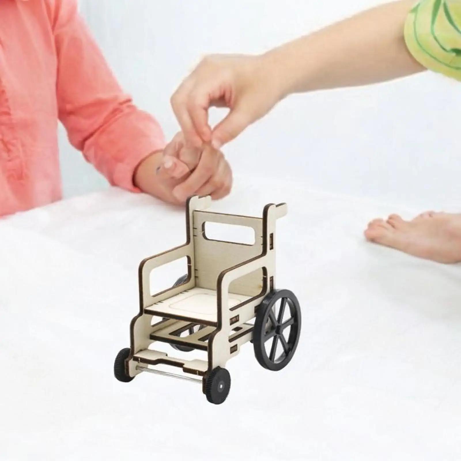 Model Toy Unpainted Lightweight Birthday Gift Science Learning Tool Puzzle Building Kit Toy 3D Wooden Assemble Toy