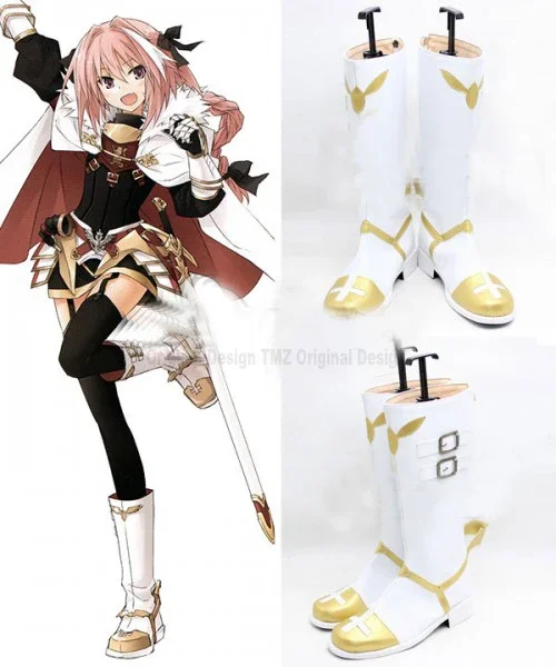 Fate Apocrypha Rider Of Black Astolfo Cosplay Shoes Boots Halloween Carnival Cosplay Costume Accessories