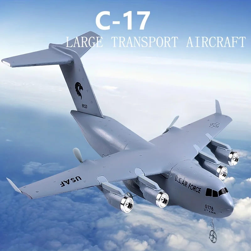 New C17 Military Transport Aircraft Fixed Wing Foam Remote Control Glider Handmade Model Aircraft Birthday Gift For Boys