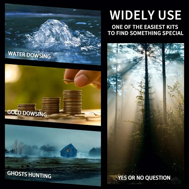 Dowsing Rods - ทองแดงบริสุทธิ์ 99.9% 2 ชิ้น Divining Rods - สําหรับ Ghost Huntings เครื่องมือ