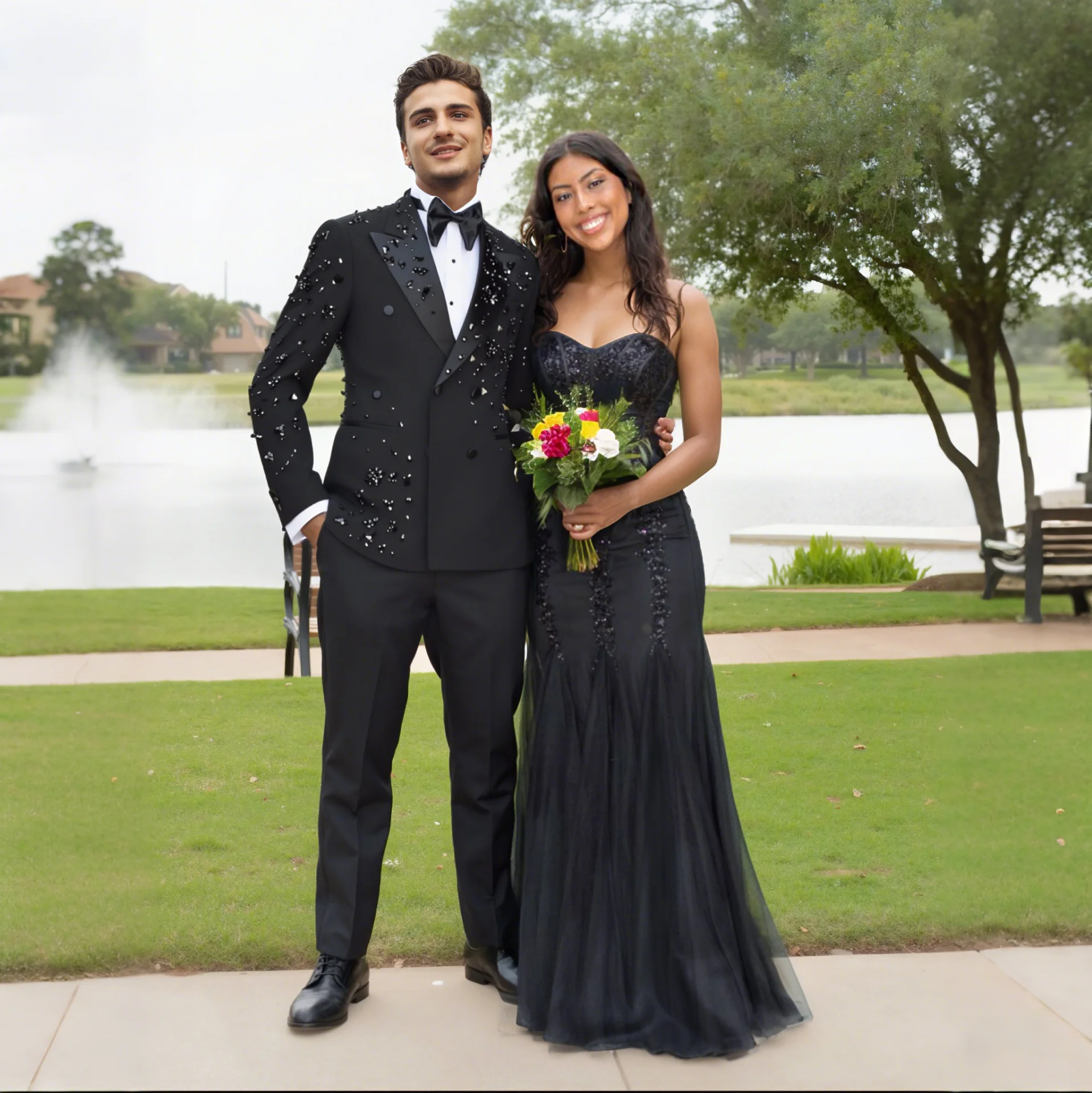 

Crystals Black Green Men Suits Set 2 Pieces Blazer+Pants Trousers Wedding Tuxedos Jacket Formal Office Male Red Carpet Coat