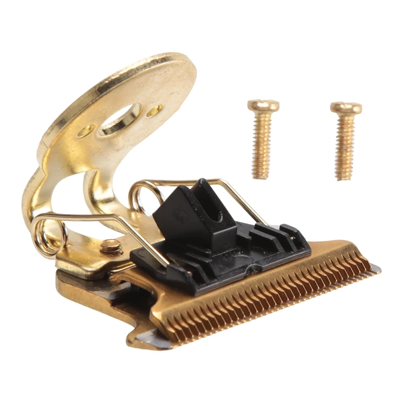 

ABBR T-Shaped Hair Clipper Blade with Stand T9 Blade Trimmer Replacement Head Replacement Clipper Head Gold