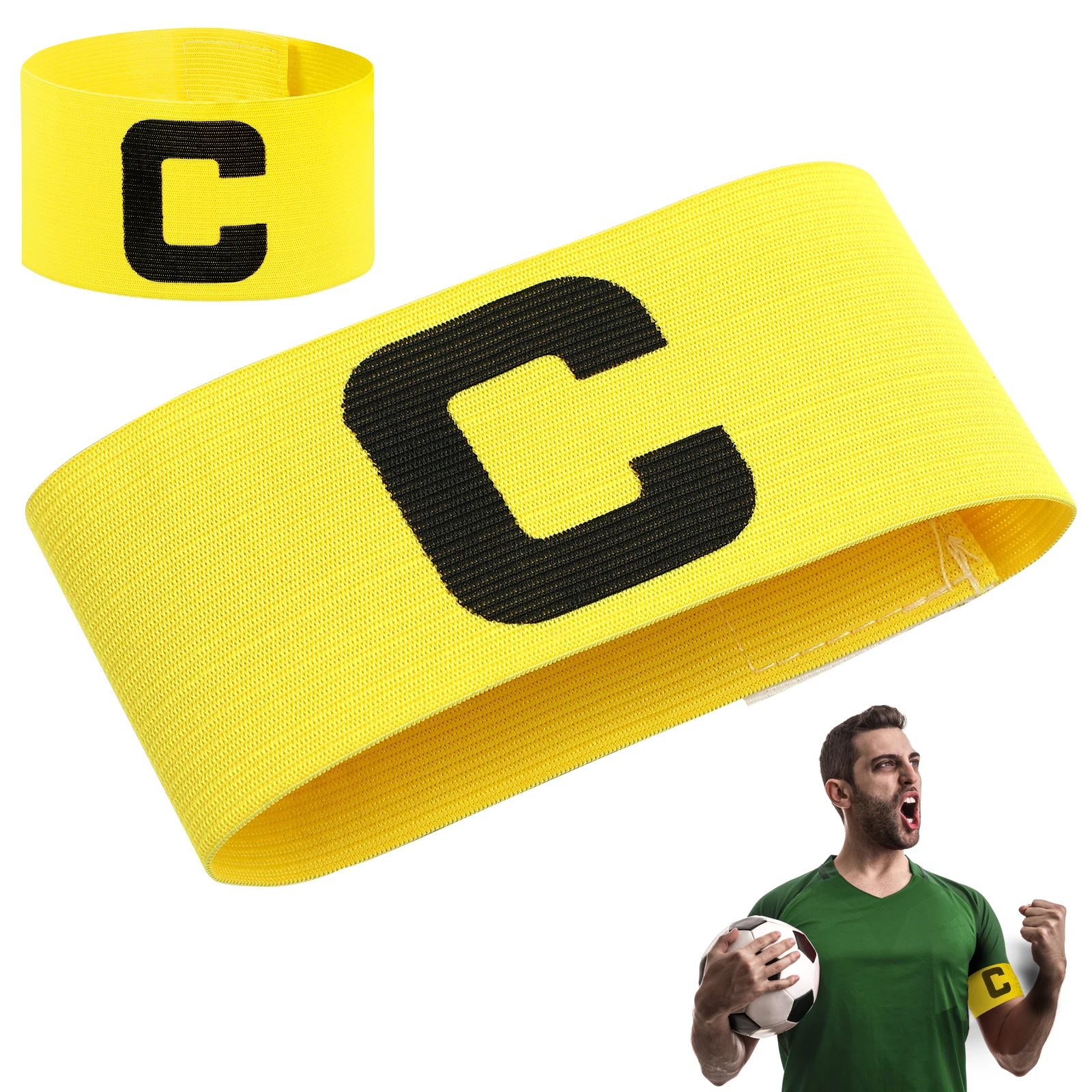 3 Pcs Junior Captain Armband Football Black Armbands Girl Captains Soccer Yellow Wristband