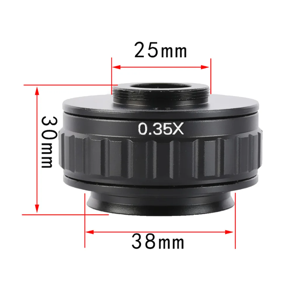 0.3X 0.35X 0.4X 0.5X CTV C-mount محول حلقة 25 مللي متر 38 مللي متر لمجهر ستيريو